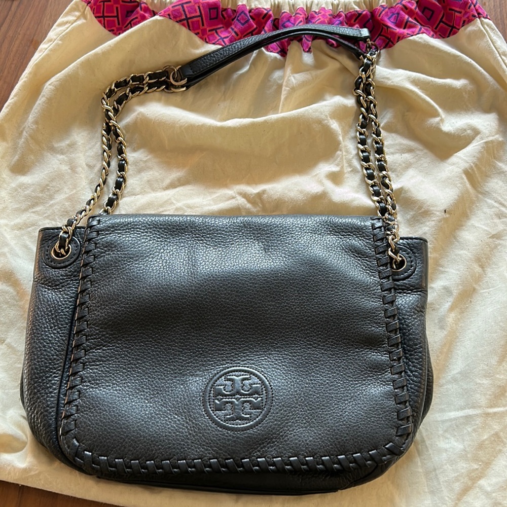 Tory Burch Marion black leather